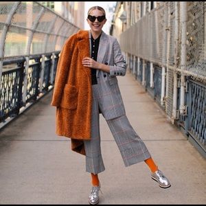 Halogen x Atlantic Pacific Cropped Wide Leg Plaid Pants Size 18